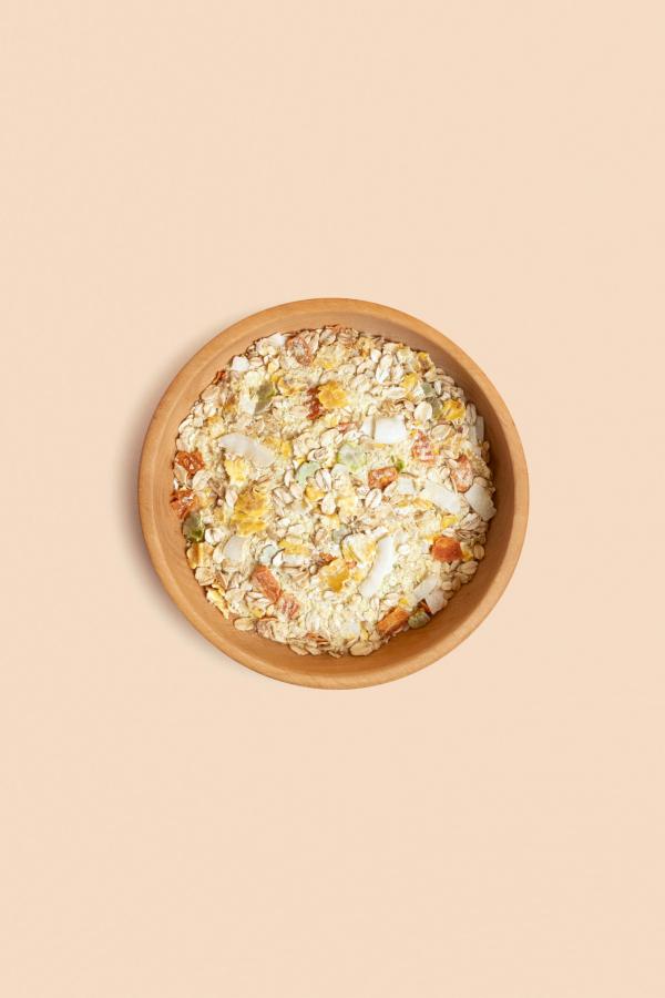 Mix di cereali, verdure e fiocchi di cocco